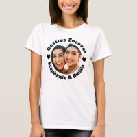 Personalized photo best friends T-shirt (Black)