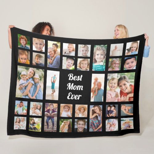 Personalized Photo Best Mom Ever Mothers Day Fleece Blanket