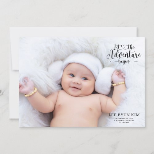 Personalized Photo Birth Announcement