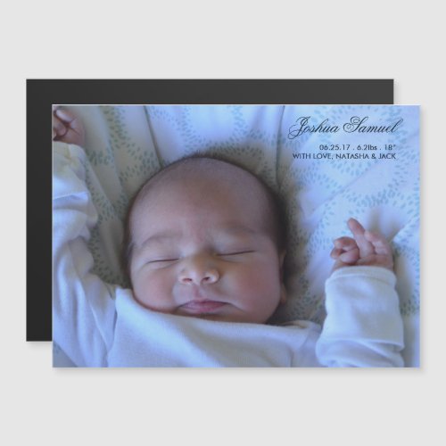 Personalized Photo Birth Announcement for Boy