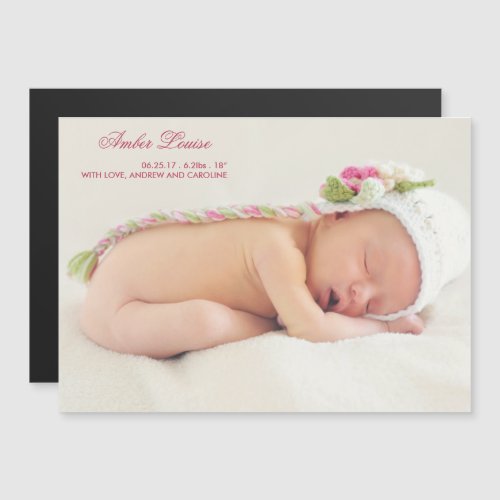 Personalized Photo Birth Announcement for Girl