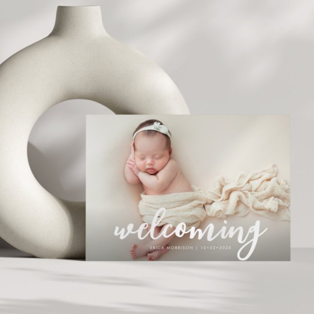personalized photo birth announcement postcard (Creator Uploaded)
