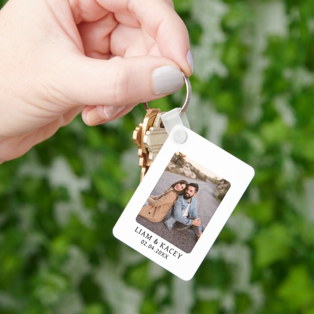 Personalized Photo Birthday Anniversary Wedding Keychain (Hand)
