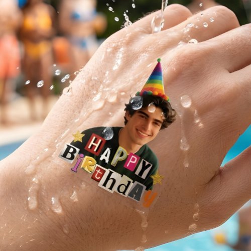 Personalized Photo Birthday Custom Face Fun Party  Temporary Tattoos