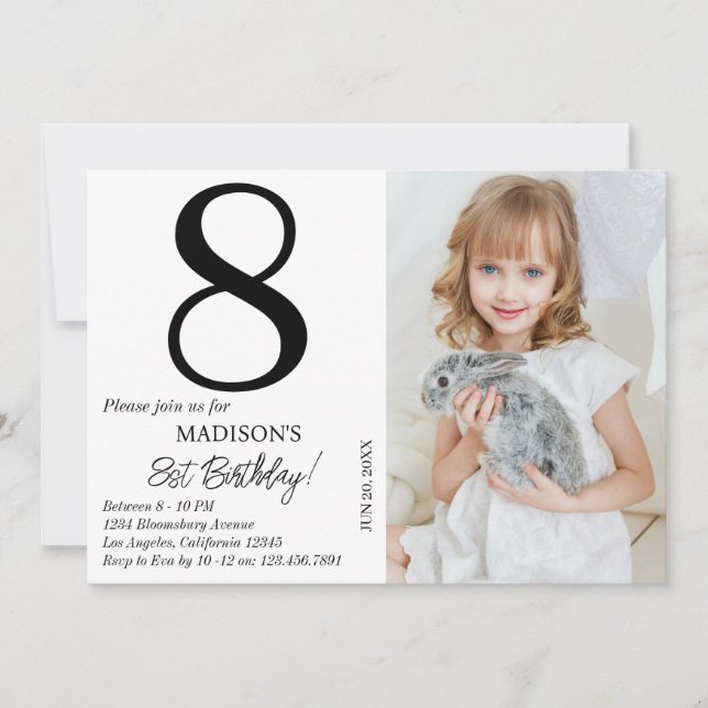Personalized Photo Birthday Kids Boy Girl Party Invitation (Front)