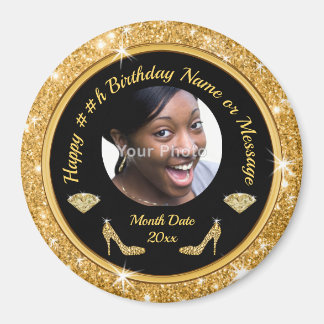 Personalized, PHOTO Birthday Magnets, for ANY YEAR Magnet