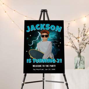 Personalized Photo Birthday Party Bootleg Rap Foam Board