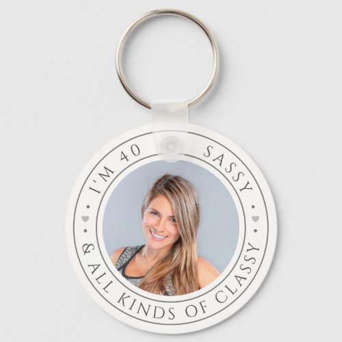 Personalized Photo Birthday Party Favors for Her Keychain