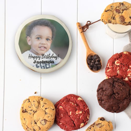 Personalized Photo Birthday Sugar Cookie