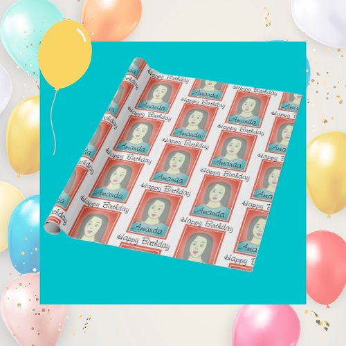 Personalized Photo Birthday Wrapping Paper