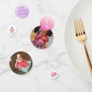 Personalized Photo & Birthday Year Confetti
