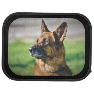 Personalized Photo Black Set of Car Mats