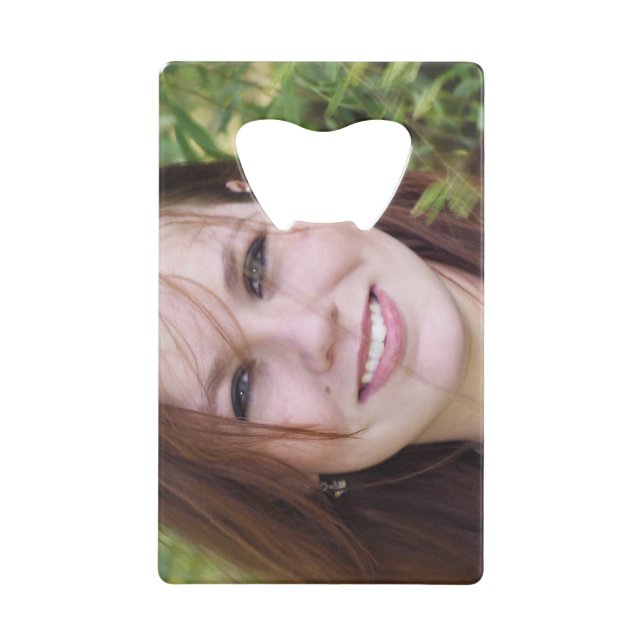 Personalized photo bottle opener. Make your own! Credit Card Bottle Opener (Front)