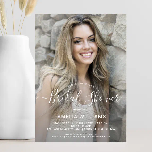 Personalized Photo Bridal Shower Invitation | Zazzle