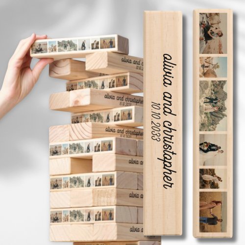 Personalized Photo Bridal Shower Wedding Jenga