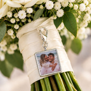Personalized Photo Bridal Wedding Memorial Bouquet Charm