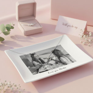 Personalized Photo Bridesmaids Proposal best Frien Trinket Tray