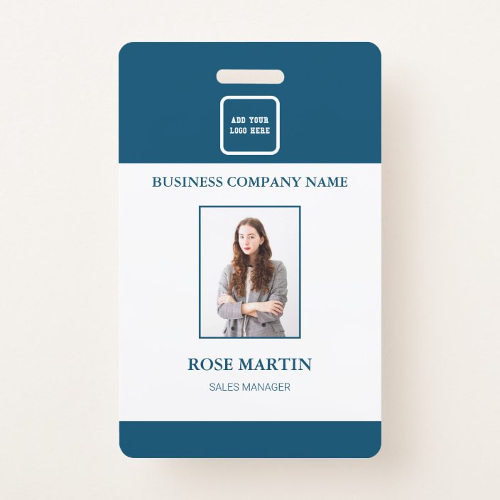 Personalized Photo Business Employee ID Badge | Zazzle.com