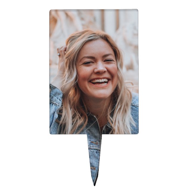 Personalized Photo Cake Topper (Front)