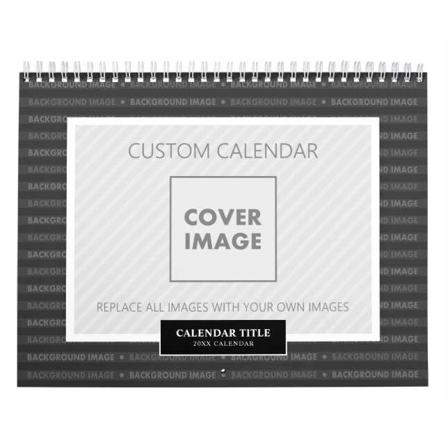Personalized Photo Calendar 2024 Custom Background (Cover)