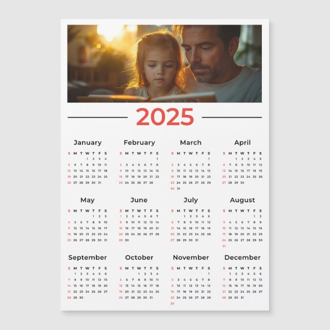 Personalized Photo Calendar - Full Year 2025 (Front)