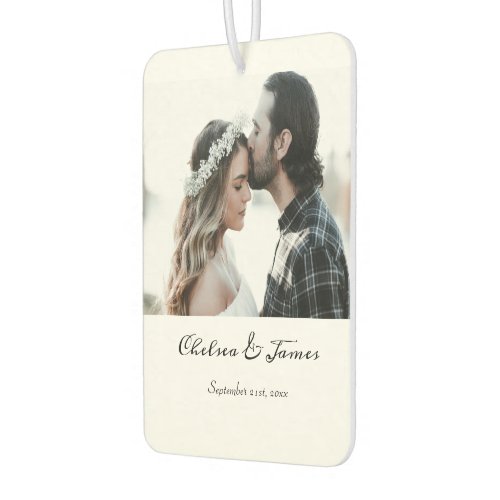 Personalized Photo Calligraphy Name Date  Air Freshener