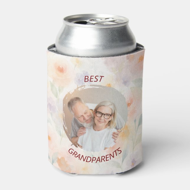 Personalized Photo Can Cooler | Best Grandparents (Can Front)