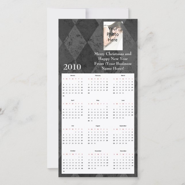 Personalized Photo Card Calendar (Front)