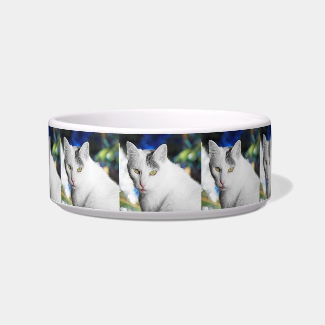 Personalized Photo Cat Food Bowl (Front)