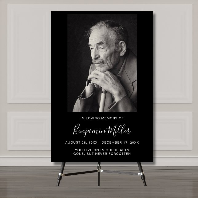 Personalized Photo Celebration of Life Funeral Foam Board (Custom Photo Memorial Sign)