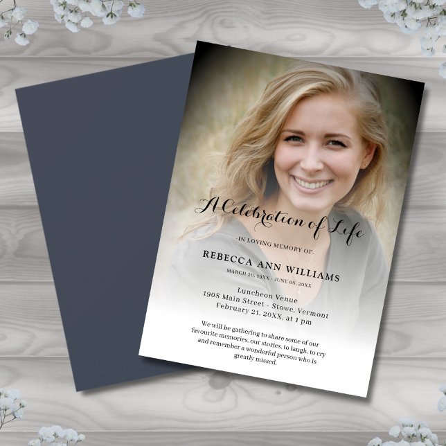 Personalized Photo Celebration of Life Funeral Invitation (Creator Uploaded)