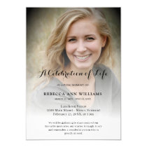 Personalized Photo Celebration of Life Funeral Invitation Personalized Photo Celebration of Life Funeral Invitation