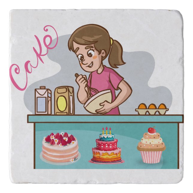 Personalized Photo Ceramic Trivet (Front)