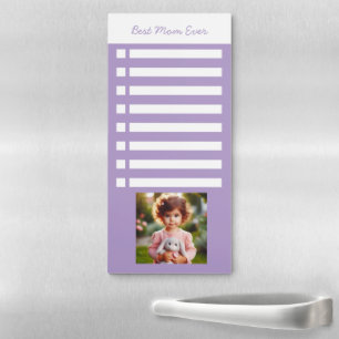 Personalized Photo Checklist Best Mom Ever Gift Magnetic Notepad