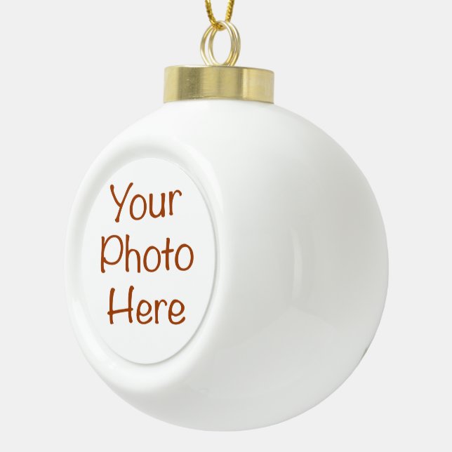Personalized Photo Christmas Ball Ornament (Right)