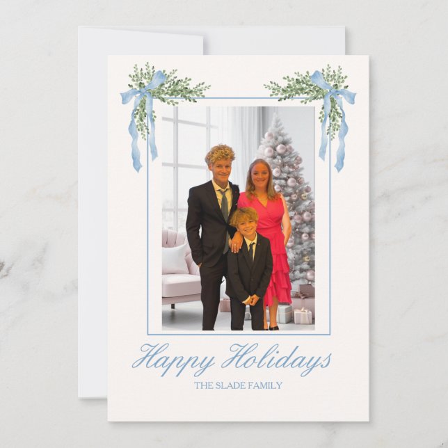 Personalized Photo Christmas Card (Front)