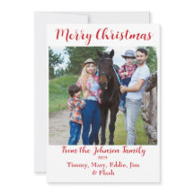 Personalized Photo Christmas Card