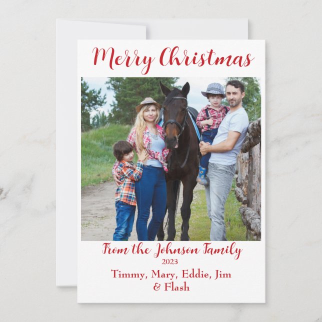 Personalized Photo Christmas Card (Front)