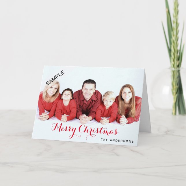Personalized Photo Christmas Card (Front)