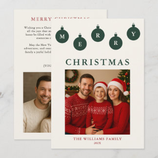 Personalized Photo Christmas Card