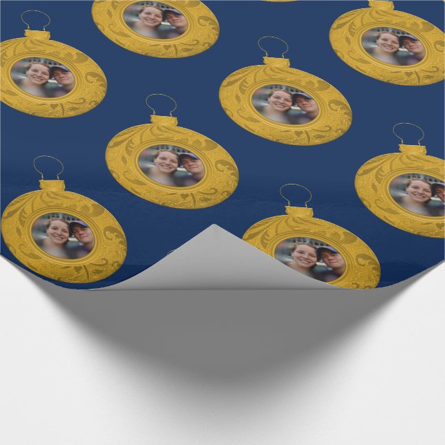 Personalized Photo Christmas Create Your Own Wrapping Paper (Corner)