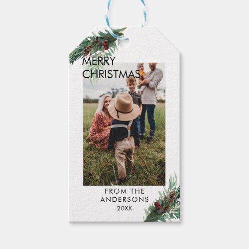 Personalized Photo Christmas gift tags