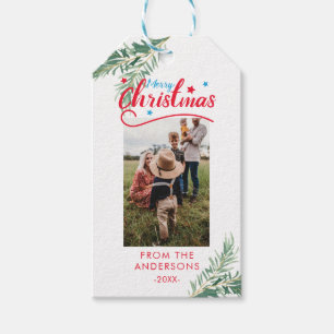Personalized Photo Christmas gift tags