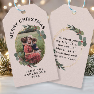 Personalized Photo Christmas gift tags