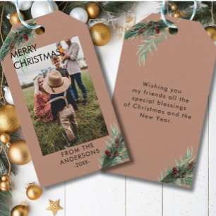 Personalized Photo Christmas gift tags