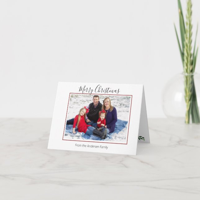 Personalized Photo Christmas  Holiday Card (Front)