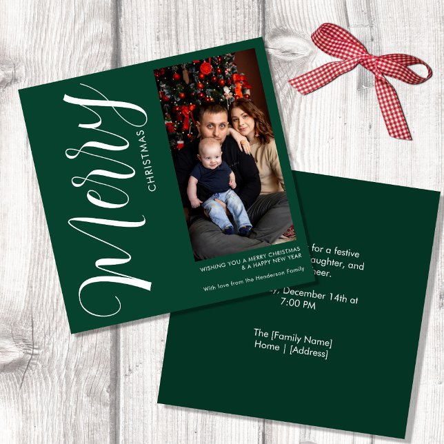 Personalized Photo Christmas Magnetic Card (Creator Uploaded)
