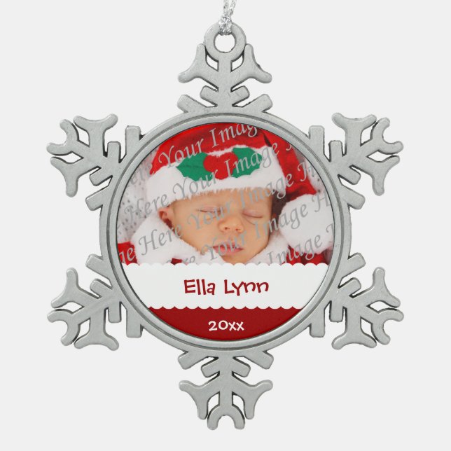 Personalized Photo Christmas Ornament (Front)