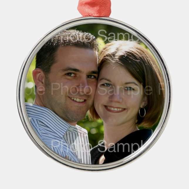 Personalized Photo Christmas Ornament (Front)