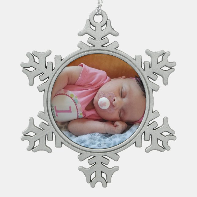 Personalized Photo Christmas Ornament Keepsake (Front)